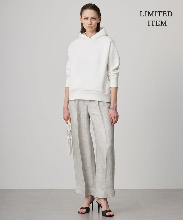 ICB L 【WEB限定・洗える】ソフトダンボール フーディ プルオーバー オフホワイト系