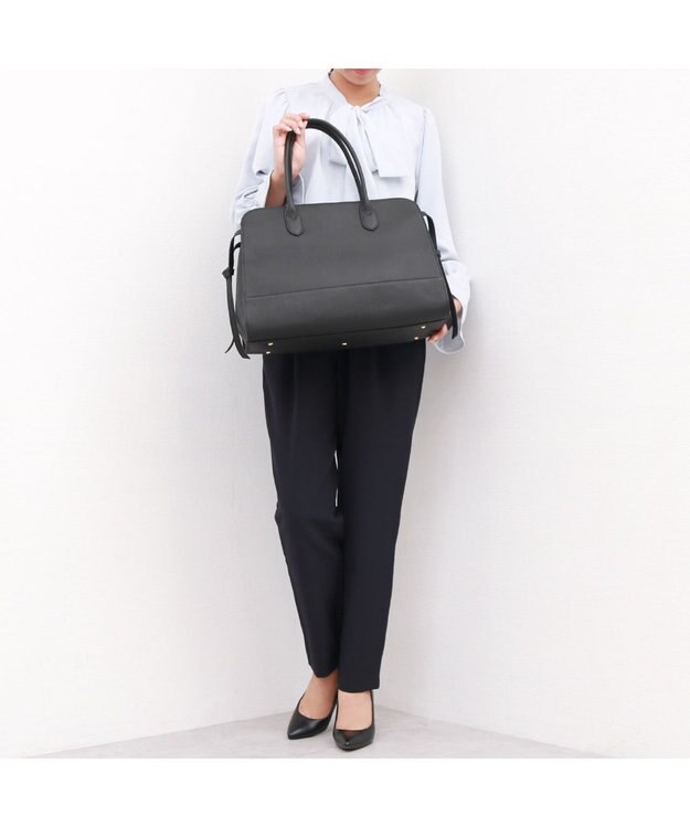 UNBILLION ペルケ perche / 牛革スクエアトート ブラック