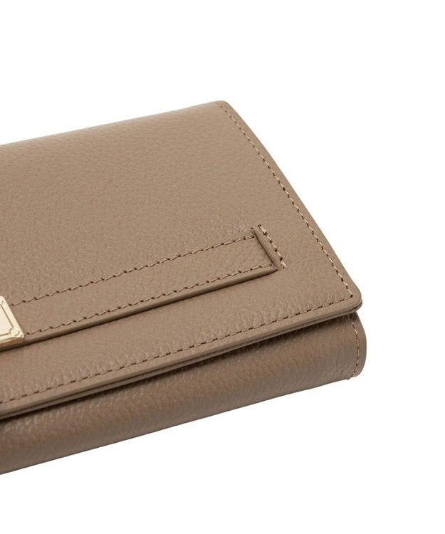 CLATHAS イヴェット かぶせ長財布 グレージュ