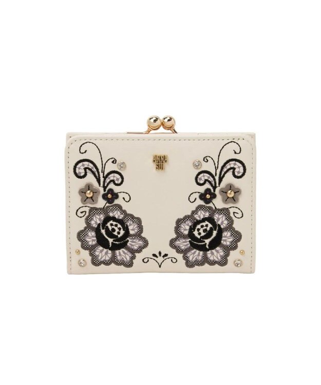 ANNA SUI ララ 口金二つ折り財布 アイボリー