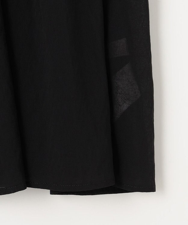 ANY SIS 【洗える】シアーヴィンテージライクラッフル ブラウス ブラック