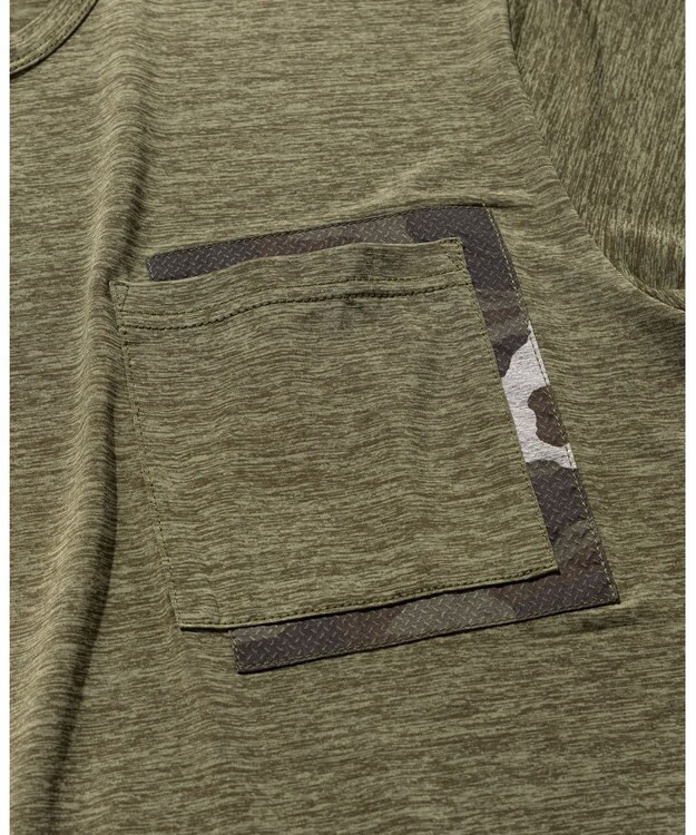 JOSEPH ABBOUD MOUNTAIN 【接触冷感・男女兼用】 クールスキンガードTシャツ カーキ系