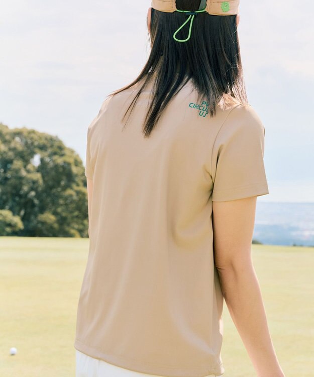 PW CIRCULUS 【WOMEN】ポケットモックネック ゴルフウェア レディース ベージュ系