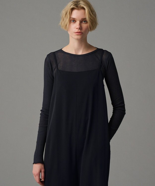 uncrave 【手洗い可】シアー ランダムリブ カットソー（uncrave STANDARD） アッシュネイビー