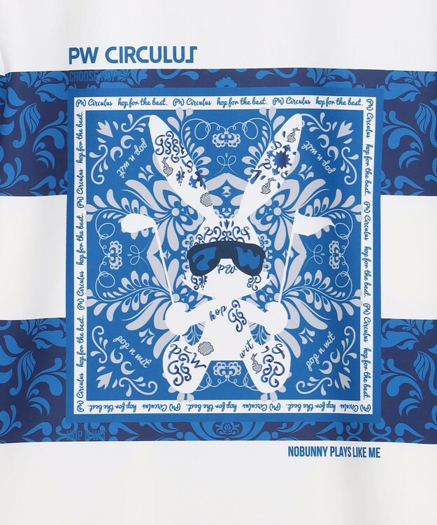 PW CIRCULUS 【吸水速乾 /  UV遮蔽率99.8% UVカット / ストレッチ】【WOMEN】ラガーシャツ ゴルフウェア レディース ネイビー系1