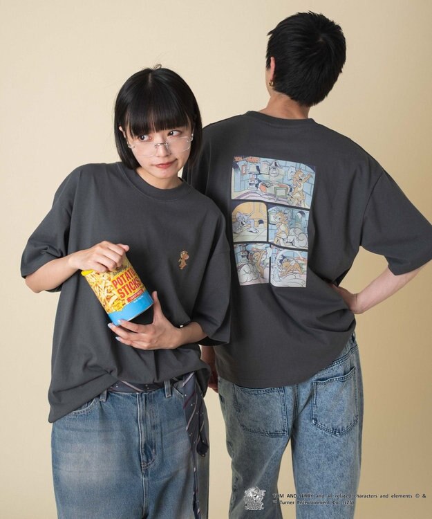 WEGO 【新柄追加/ユニセックス着用アイテム/SMLサイズ展開】TOMandJERRYグラフィックT（S） 柄8