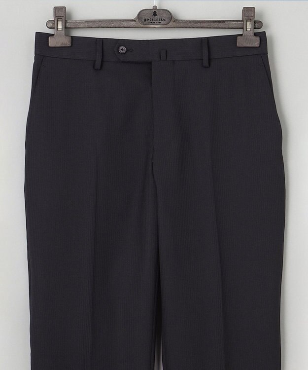 GOTAIRIKU オールシーズン対応【御幸毛織】WOOL×SOLOTEX ストレッチスーツ（ブラックストライプ） ブラック系1