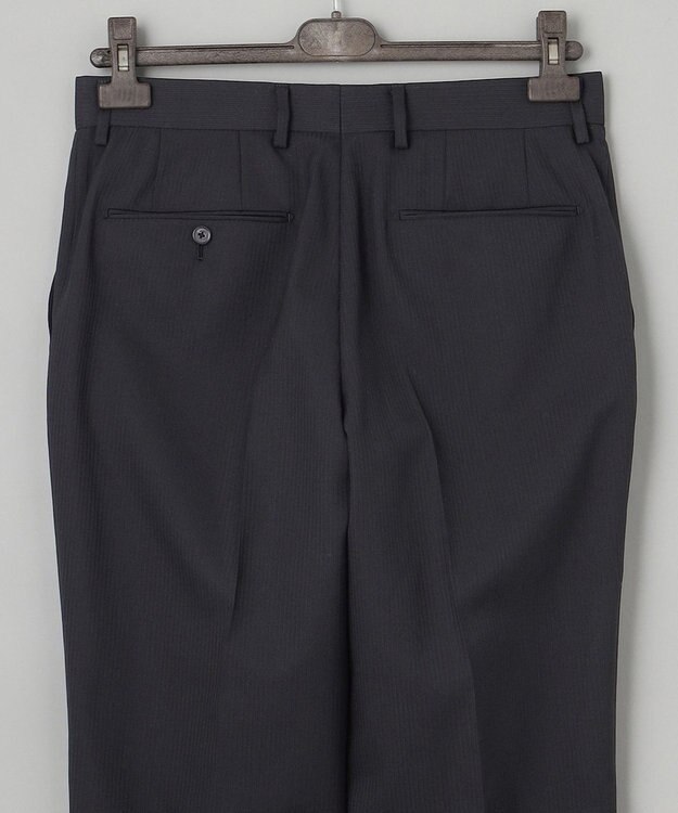 GOTAIRIKU オールシーズン対応【御幸毛織】WOOL×SOLOTEX ストレッチスーツ（ブラックストライプ） ブラック系1