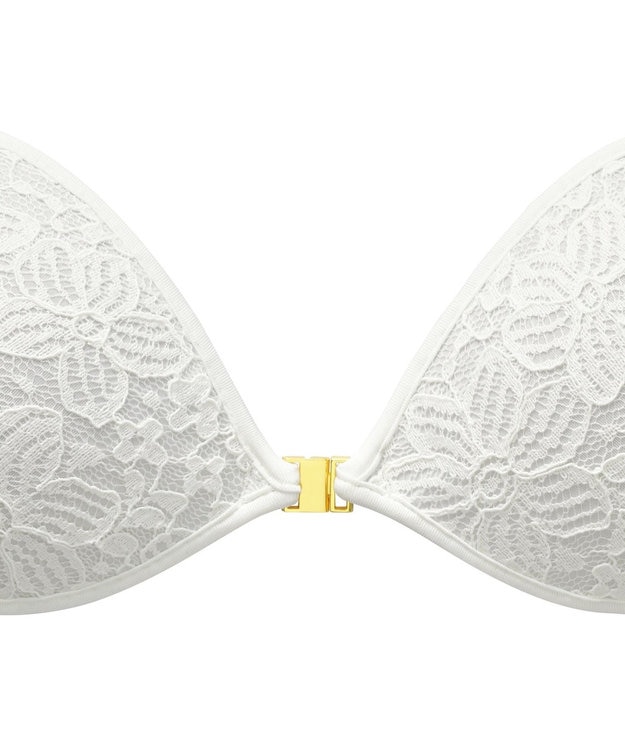 BRADELIS New York 【NuBra / ボリュームアップ】パテッドヌーブラ ロゼ シャルム 蒸れにくい バックレス コレクション デザインヌーブラ 正規品 ホワイト