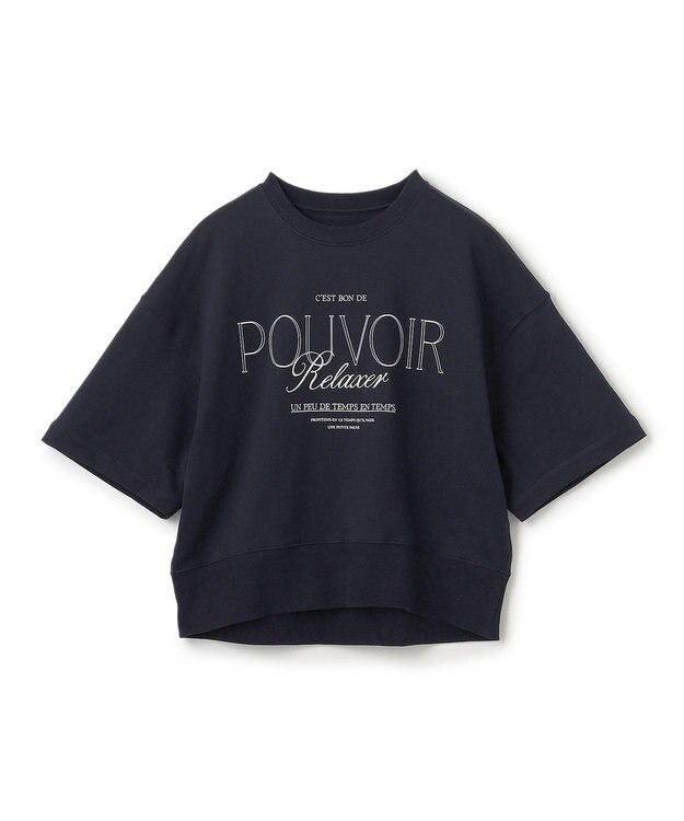 UNFILO L 【吸水速乾/UVケア】ハーフスリーブ ロゴSWEAT ネイビー