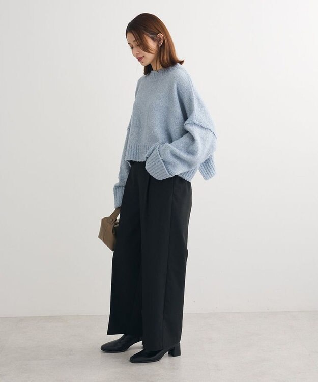 Green Parks ・Ｐｅｔｉｔ　Ｆｌｅｕｒ　ブークレワイドニット Blue