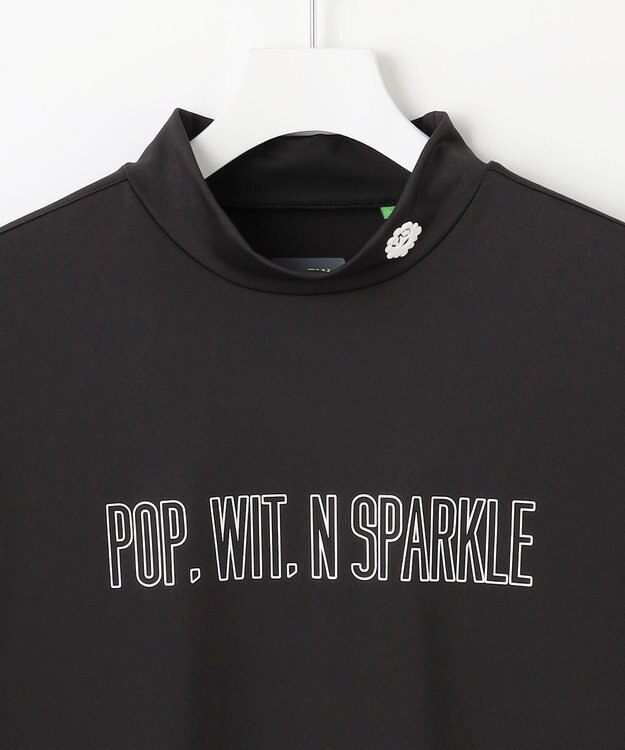 PW CIRCULUS 【吸水速乾 / UV遮蔽率99.5% UVカット / ストレッチ】【MEN】アニマルグラフィックモックT ゴルフ ブラック系