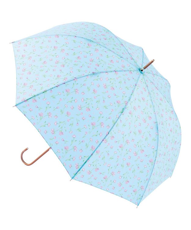 MOONBAT estaa 【耐風】長傘 ダンシングフラワー UV サックスブルー