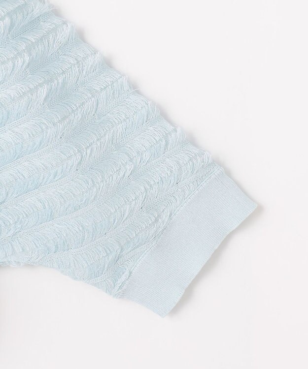 自由区 【カトリエムブーケ】Jacquard coupe ライトカーディガン サックス