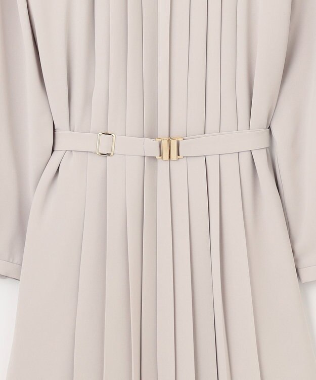 自由区 【ご好評につき追加生産・洗える】ライトサテン ワンピース ライトグレー系