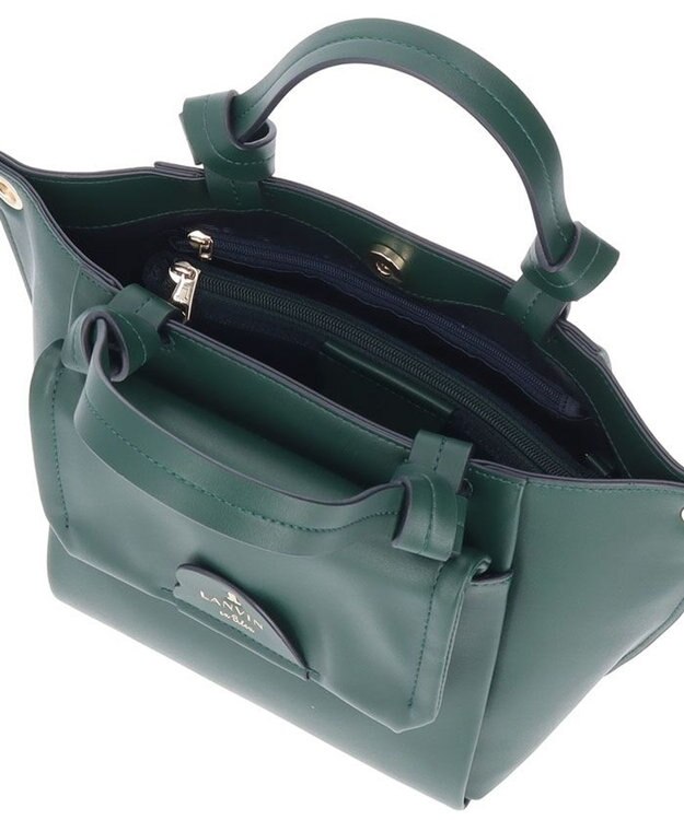 LANVIN en Bleu ルイーズ 2wayトートバッグ（ポーチ付き） ダークグリーン