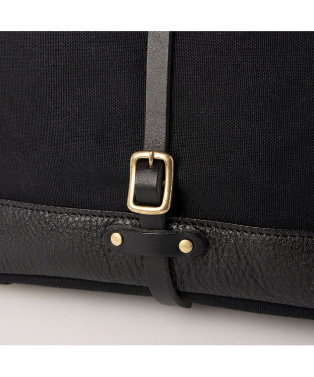 UNBILLION ペルケ perche / 姫路レザー×パラフィンキャンバス2wayトートS ブラック