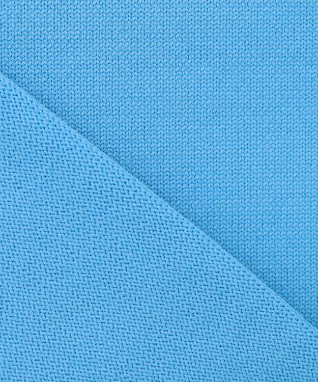 23区GOLF 【WOMEN】【ウォッシャブル】ロゴインターシャ ポリエステルニット スカイブルー系