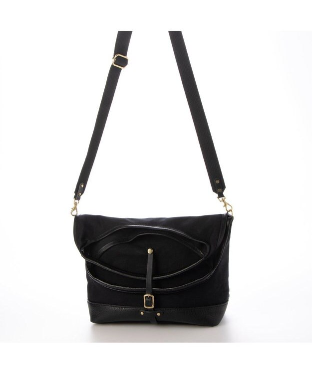 UNBILLION ペルケ perche / 姫路レザー×パラフィンキャンバス2wayトートS ブラック