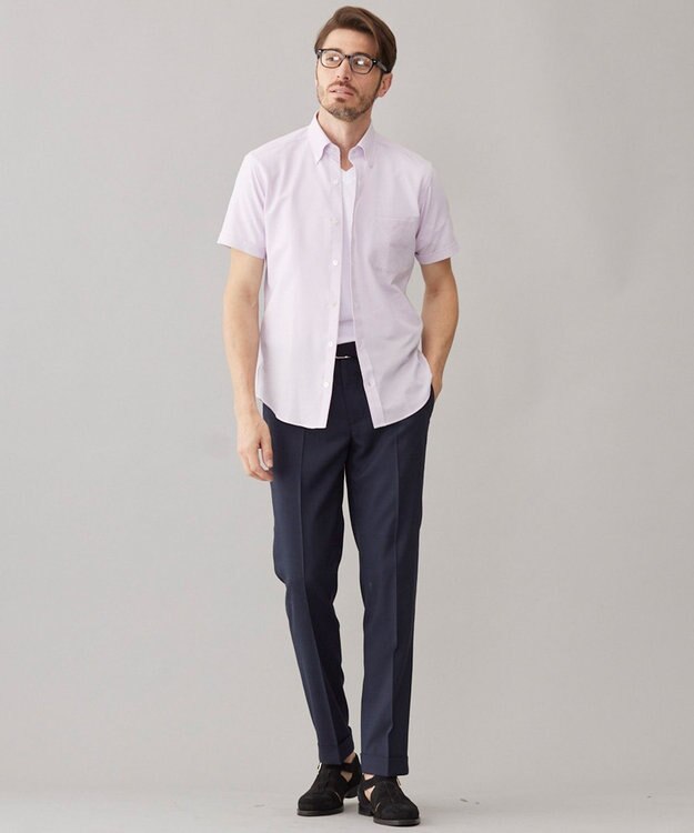 GOTAIRIKU ビジネスインナー/下着兼用【パックT】5.6oz 綿100％ スムース光沢加工 Tシャツ（Vネック/2枚セット） ホワイト系