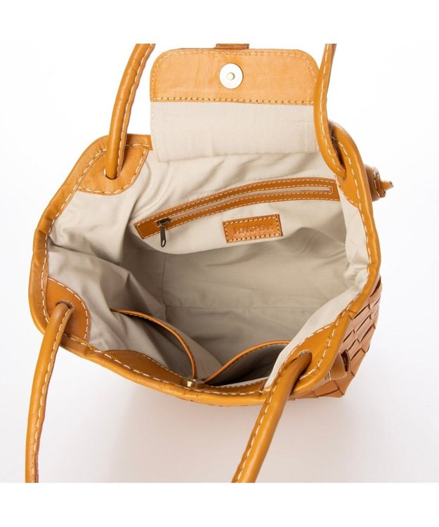 UNBILLION ピークスピーク PEAKS PEAK / 牛革レザーメッシュトートS キャメル