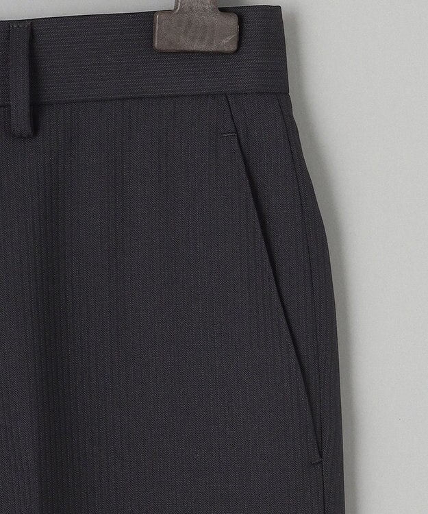 GOTAIRIKU オールシーズン対応【御幸毛織】WOOL×SOLOTEX ストレッチスーツ（ブラックストライプ） ブラック系1