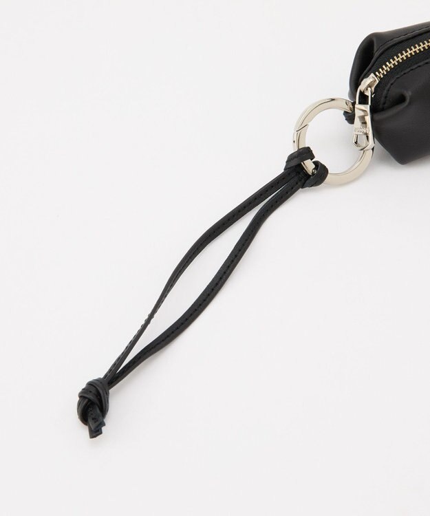 russet カラビナ付き レザーミニポーチ型チャーム(Z-220) Black