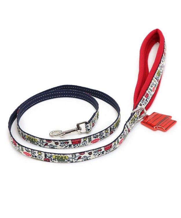 PET PARADISE スヌーピー リード 《ペア柄 》 ＳＭ レッド