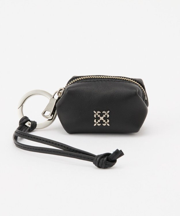 カラビナ付き レザーミニポーチ型チャーム(Z-220) / russet