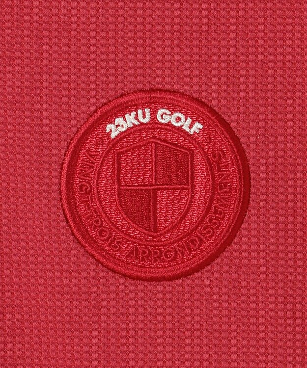 23区GOLF 【WOMEN】【吸水速乾・UVケア】カノコ 半袖ポロシャツ ワイン系