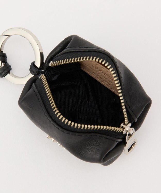 russet カラビナ付き レザーミニポーチ型チャーム(Z-220) Black