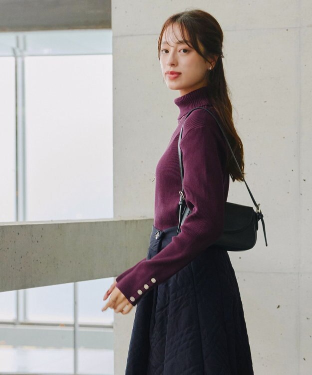 Tiaclasse 【安田美沙子さん着用・2TYPE肩紐/ショルダー&斜め掛け】フラップミニバッグ ブラック(プレーン）