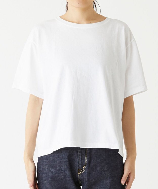 caqu caqu x GoodOn roundneck S/Stee  シンプルゆったりフィットの半袖Tシャツ white