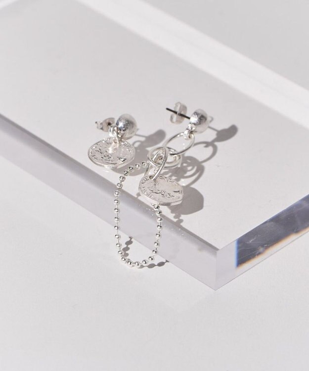AMERICAN HOLIC コインアシンメトリーピアス Silver