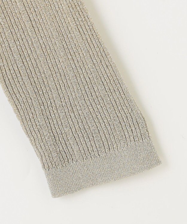 自由区 【カタログ掲載・アンサンブル対応・洗える】グリッターリブ カーディガン サンド