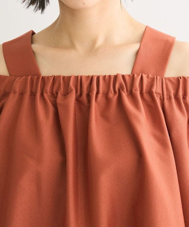 Green Parks ２ｗａｙバルーンスリーブブラウス Orange