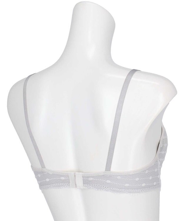 une nana cool 【リニューアル】 しなやかにフィット ポルカドットモールド 3/4カップブラ グレー