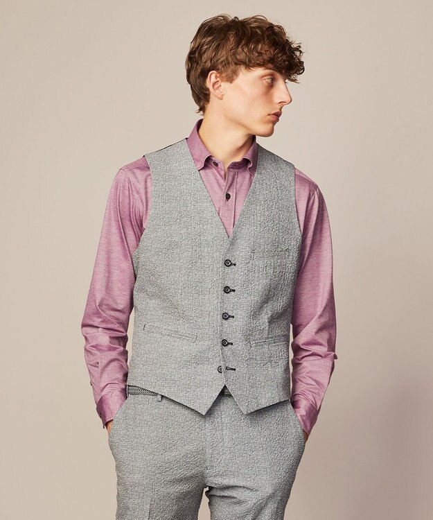 JOSEPH ABBOUD 【ストレッチで快適な着心地・イージーケア】ジャージー シャツ ワイン系