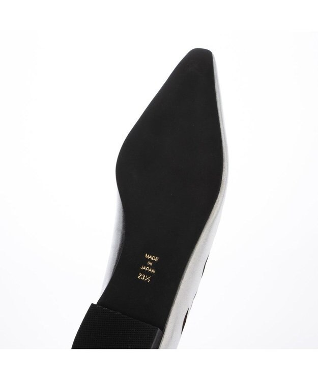 MODE ET JACOMO <carino>レーザーカットフラットパンプス シルバー