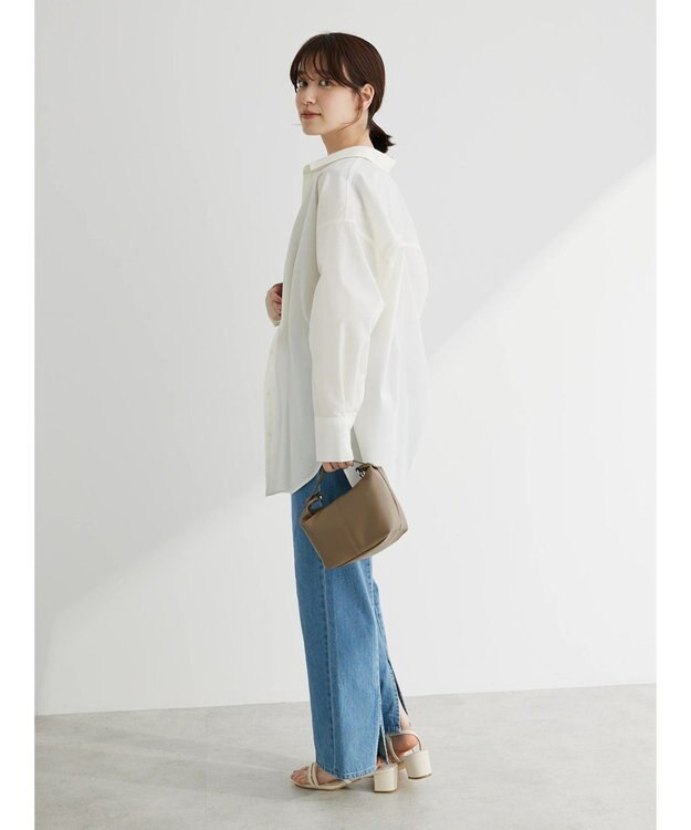 Green Parks ・ＥＬＥＮＣＡＲＥ　ＤＵＥ　バックスリットデニムパンツ Light Indigo