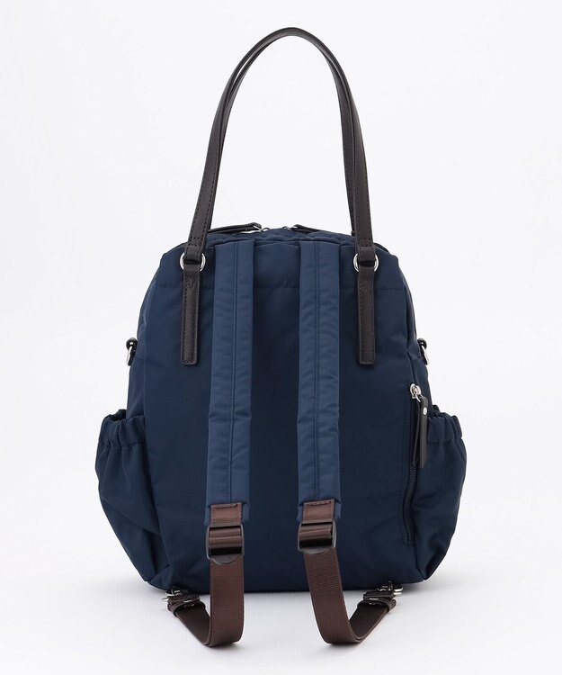 LA BAGAGERIE 【MONICA】ポーチ付き4WAYリュックサック ネイビー