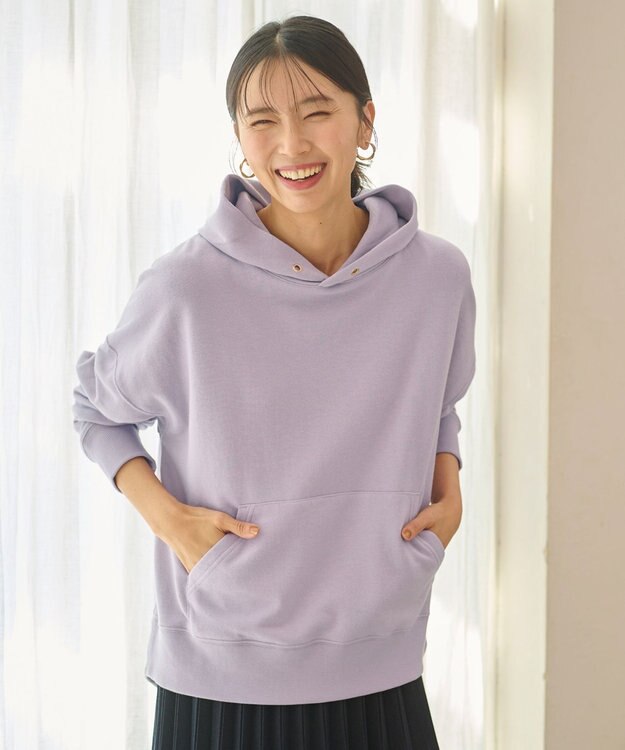 ANY 【8色展開・洗濯機可】春めきカラフルパーカー ラベンダー