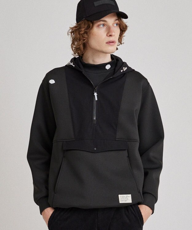 PW CIRCULUS 【MEN】NEW ダンボール デタッチャブルフーディー ブラック系