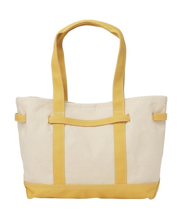 earth music&ecology 【Lサイズ】ベルトキャンバストートバッグ Yellow