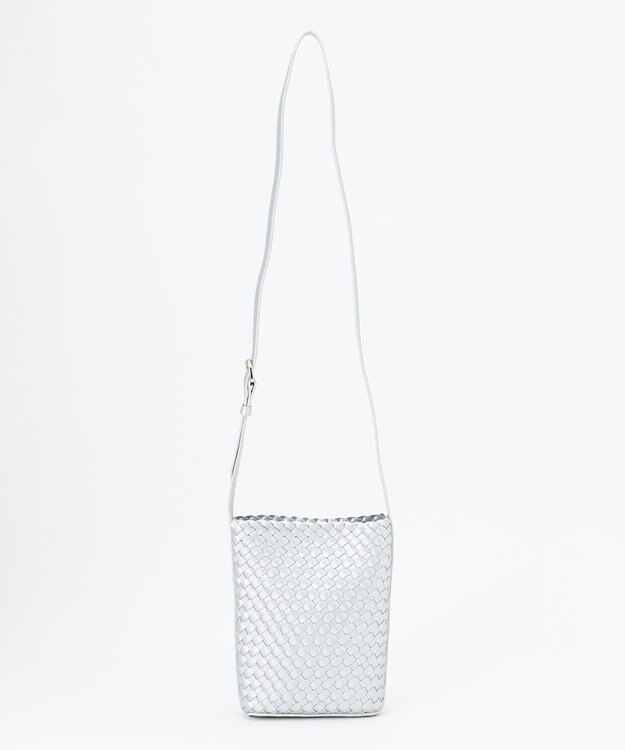 23区 メッシュ ショルダーバッグ シルバー系