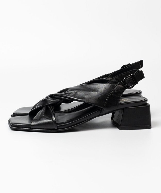 BONTRE 【BONTRE/ボントレ】ツイストヒールサンダル ブラック