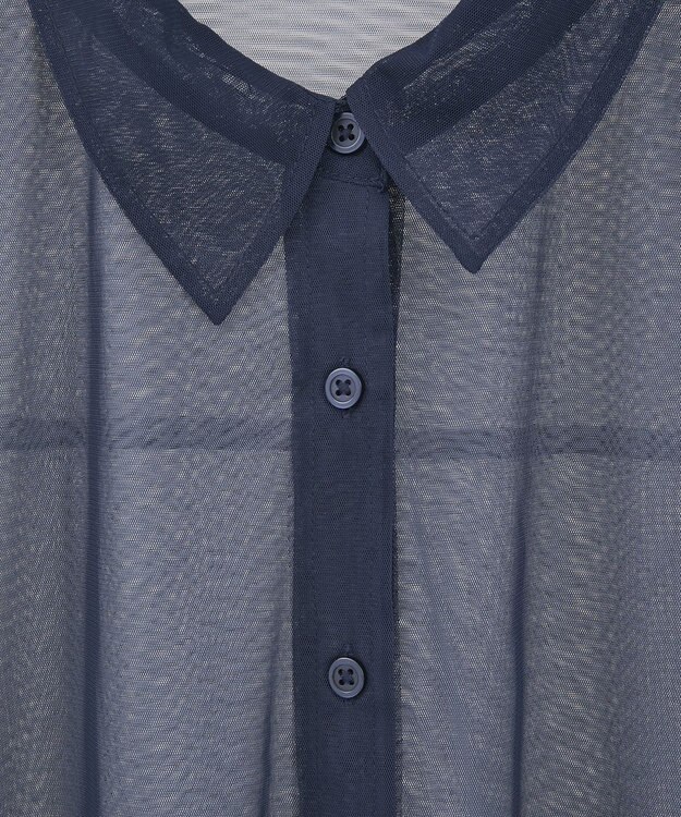 AMERICAN HOLIC シアーレイヤード配色シャツ Navy