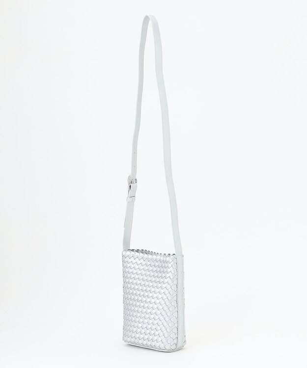 23区 メッシュ ショルダーバッグ シルバー系