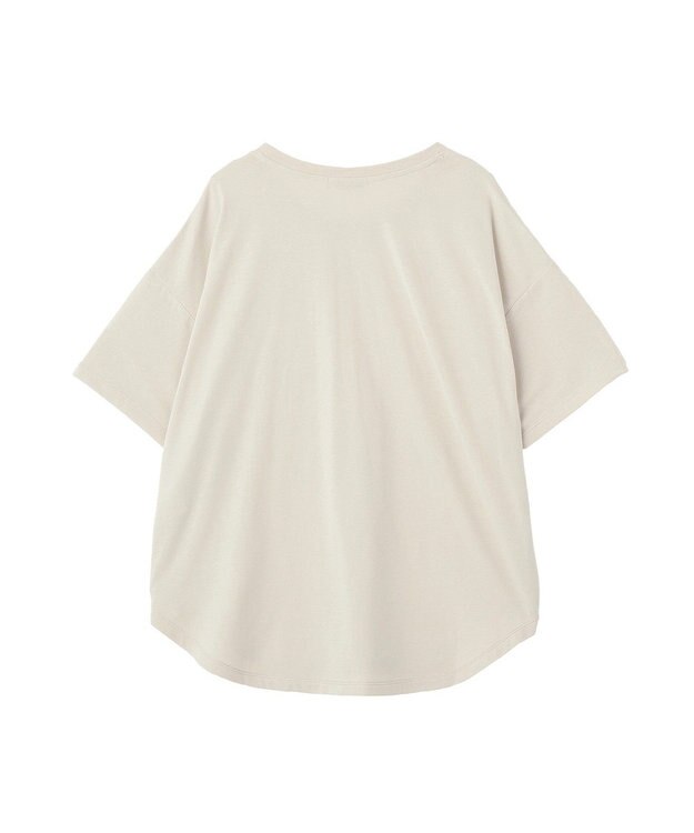 Green Parks 裾ラウンド機能ロゴTシャツ Light Beige