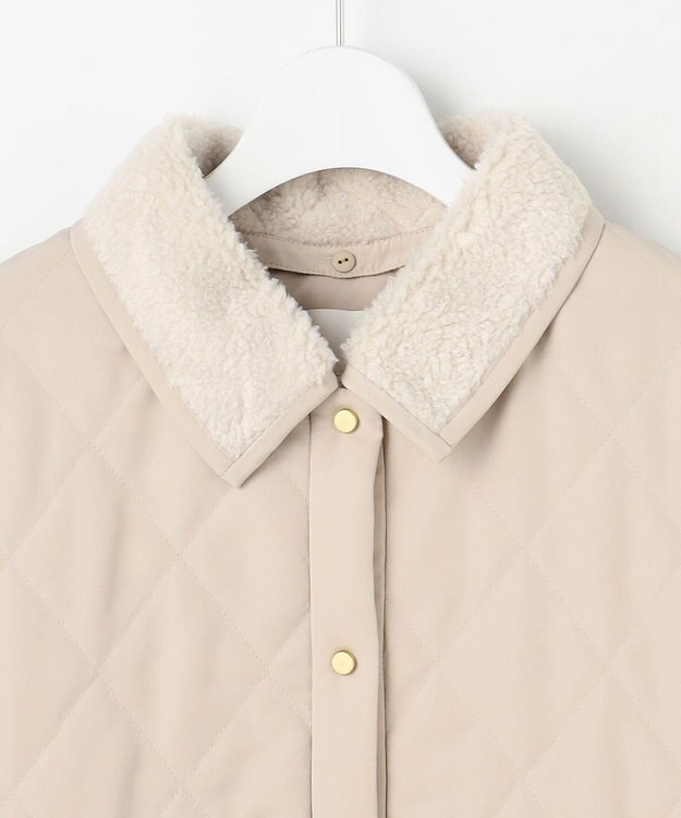 自由区 S キルト アウター ライトベージュ